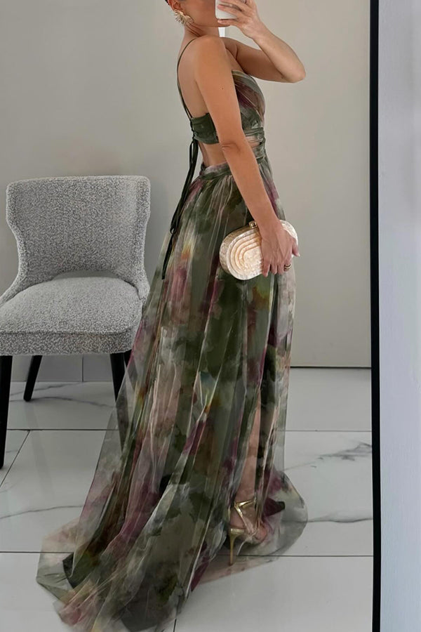 Isabella™ – Lang kjole med blomster