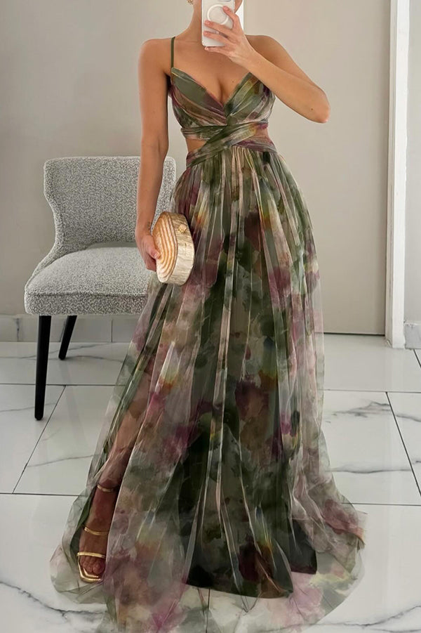 Isabella™ – Lang kjole med blomster