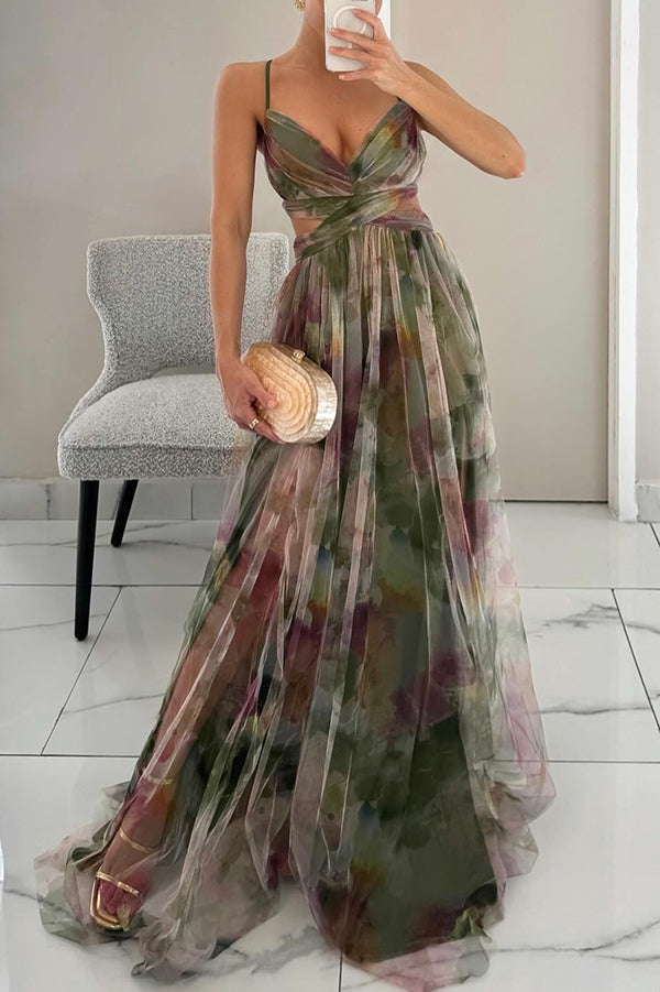 Isabella™ – Lang kjole med blomster